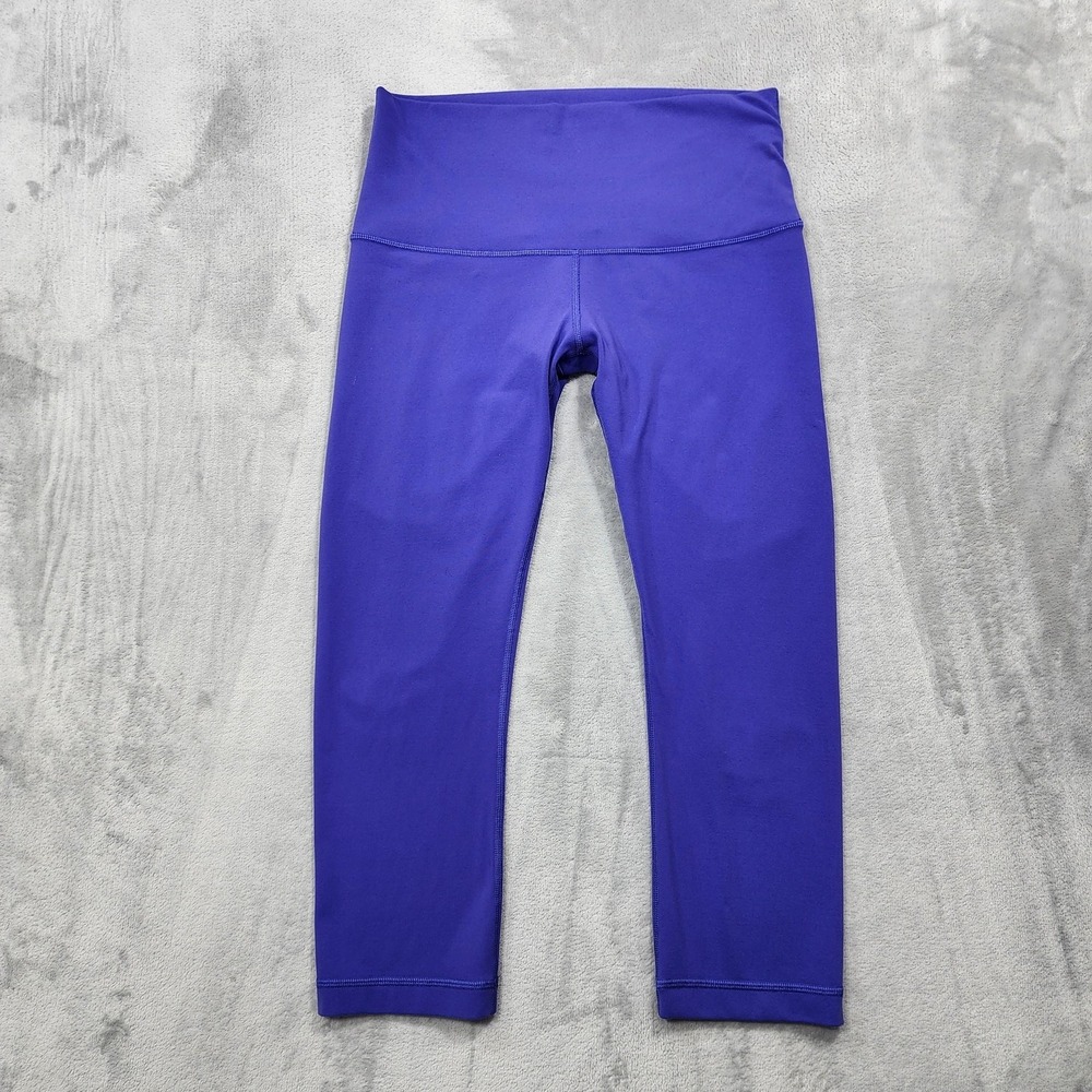Lululemon Wunder Under Crop (Hi-Rise) Super Purple Womens 10 Workout Yoga Gym